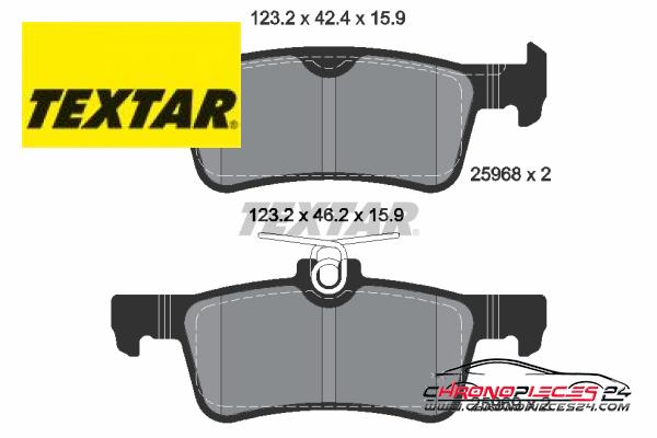 Achat de TEXTAR 2596801 Kit de plaquettes de frein, frein à disque pas chères