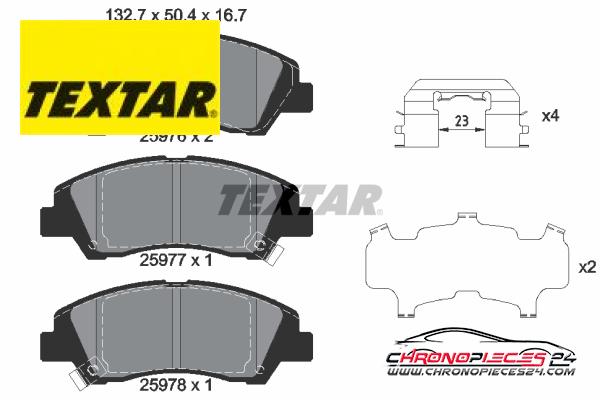 Achat de TEXTAR 2597601 Kit de plaquettes de frein, frein à disque pas chères