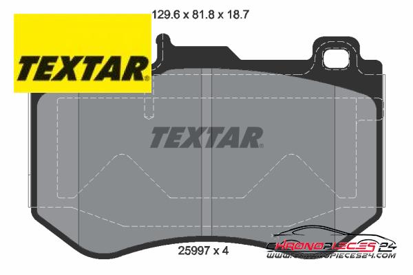 Achat de TEXTAR 2599701 Kit de plaquettes de frein, frein à disque pas chères