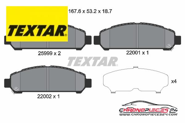 Achat de TEXTAR 2599901 Kit de plaquettes de frein, frein à disque pas chères