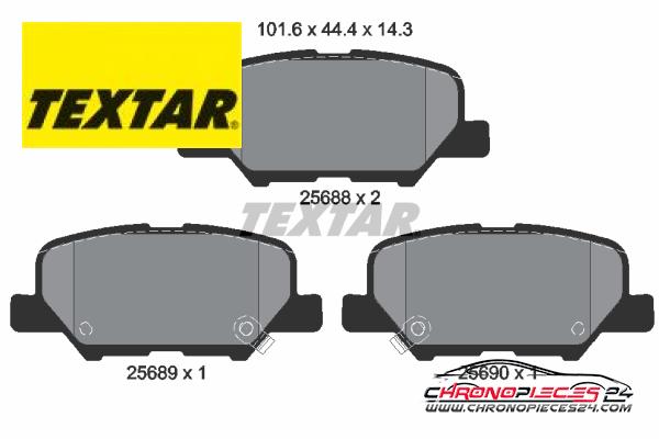 Achat de TEXTAR 2568801 Kit de plaquettes de frein, frein à disque pas chères