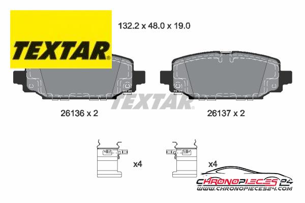 Achat de TEXTAR 2613601 Kit de plaquettes de frein, frein à disque pas chères