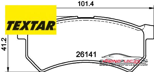 Achat de TEXTAR 2614101 Kit de plaquettes de frein, frein à disque  pas chères