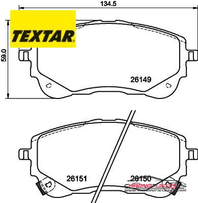 Achat de TEXTAR 2614901 Kit de plaquettes de frein, frein à disque pas chères