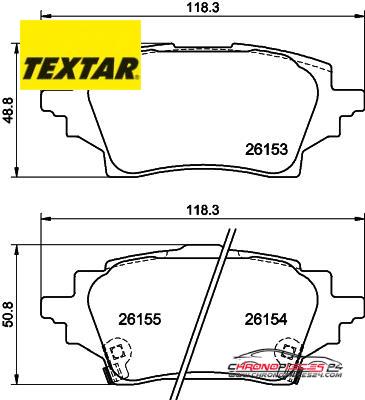 Achat de TEXTAR 2615301 Kit de plaquettes de frein, frein à disque pas chères