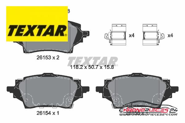 Achat de TEXTAR 2615301 Kit de plaquettes de frein, frein à disque pas chères