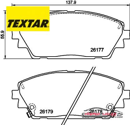 Achat de TEXTAR 2617701 Kit de plaquettes de frein, frein à disque pas chères