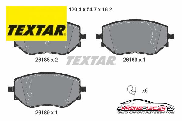 Achat de TEXTAR 2618801 Kit de plaquettes de frein, frein à disque Q+ pas chères