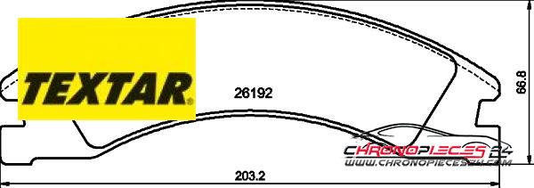 Achat de TEXTAR 2619201 Kit de plaquettes de frein, frein à disque  pas chères