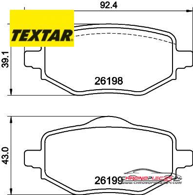 Achat de TEXTAR 2619801 Kit de plaquettes de frein, frein à disque Q+ pas chères