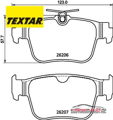 Achat de TEXTAR 2620601 Kit de plaquettes de frein, frein à disque  pas chères