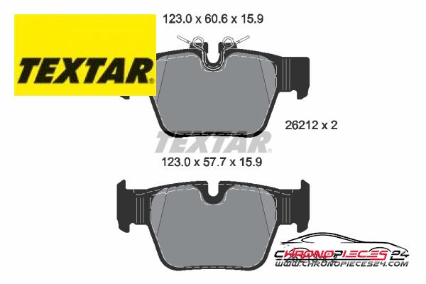 Achat de TEXTAR 2621201 Kit de plaquettes de frein, frein à disque Q+ pas chères