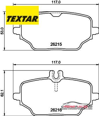 Achat de TEXTAR 2621501 Kit de plaquettes de frein, frein à disque Q+ pas chères