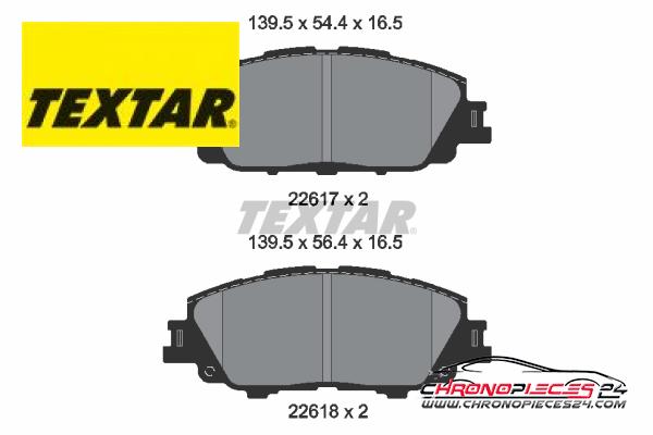 Achat de TEXTAR 2621701 Kit de plaquettes de frein, frein à disque  pas chères