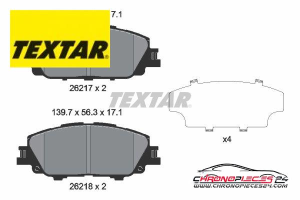 Achat de TEXTAR 2621701 Kit de plaquettes de frein, frein à disque  pas chères