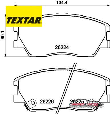 Achat de TEXTAR 2622401 Kit de plaquettes de frein, frein à disque Q+ pas chères