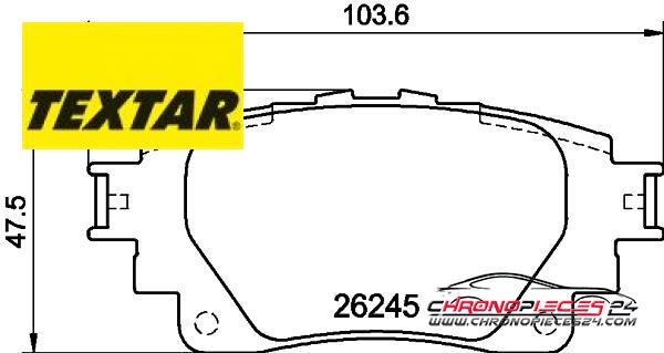 Achat de TEXTAR 2624501 Kit de plaquettes de frein, frein à disque  pas chères