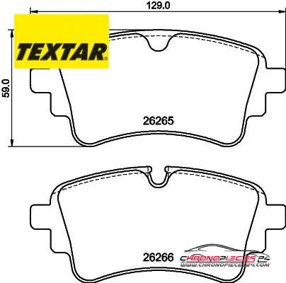 Achat de TEXTAR 2626501 Kit de plaquettes de frein, frein à disque  pas chères