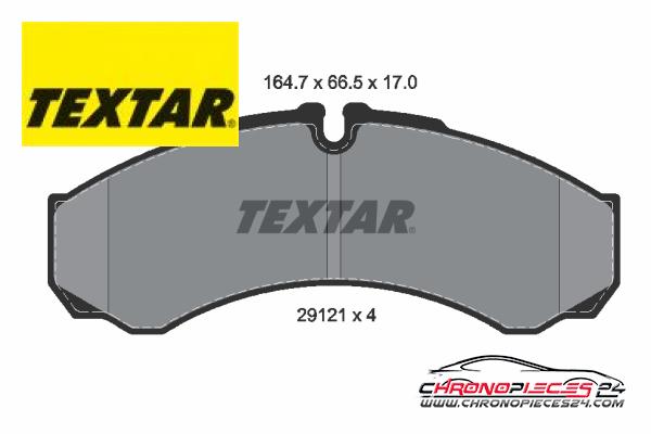 Achat de TEXTAR 2912111 Kit de plaquettes de frein, frein à disque pas chères