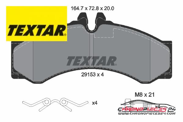 Achat de TEXTAR 2915301 Kit de plaquettes de frein, frein à disque pas chères