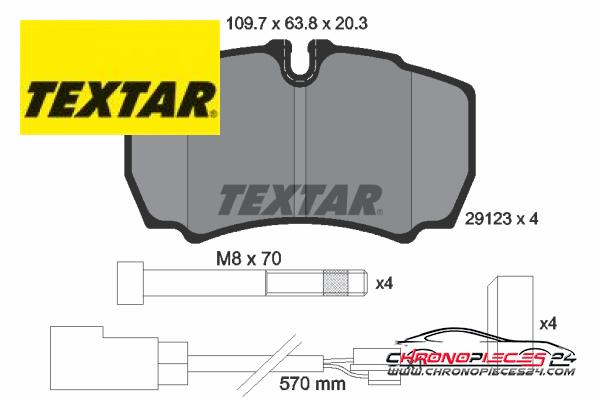 Achat de TEXTAR 2912307 Kit de plaquettes de frein, frein à disque pas chères