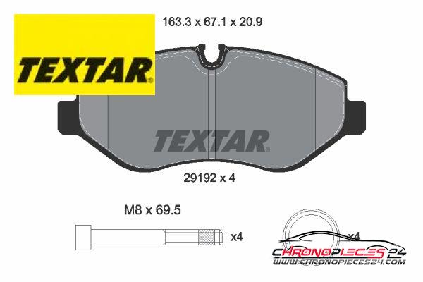 Achat de TEXTAR 2919209 Kit de plaquettes de frein, frein à disque Q+ pas chères