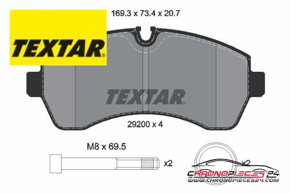 Achat de TEXTAR 2920006 Kit de plaquettes de frein, frein à disque Q+ pas chères