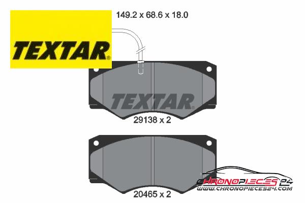 Achat de TEXTAR 2913801 Kit de plaquettes de frein, frein à disque pas chères