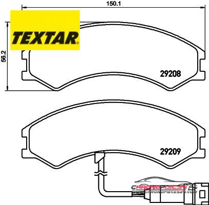 Achat de TEXTAR 2920801 Kit de plaquettes de frein, frein à disque pas chères