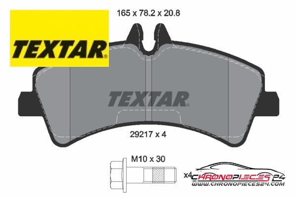 Achat de TEXTAR 2921702 Kit de plaquettes de frein, frein à disque pas chères