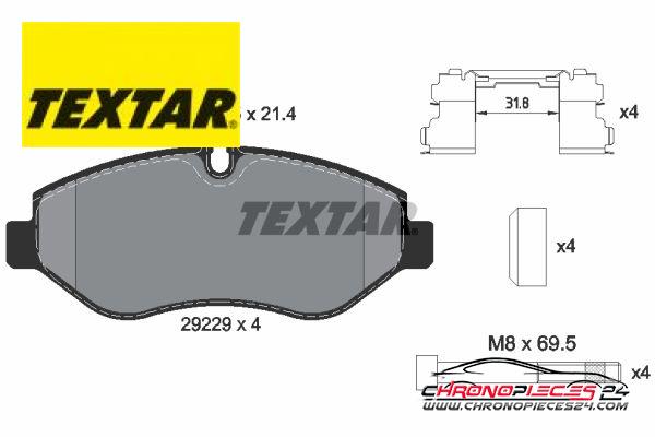 Achat de TEXTAR 2922901 Kit de plaquettes de frein, frein à disque pas chères