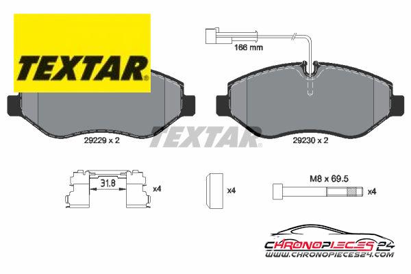 Achat de TEXTAR 2922902 Kit de plaquettes de frein, frein à disque pas chères