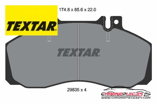 Achat de TEXTAR 2983506 Kit de plaquettes de frein, frein à disque pas chères