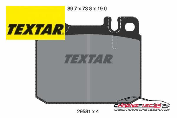 Achat de TEXTAR 2958105 Kit de plaquettes de frein, frein à disque pas chères