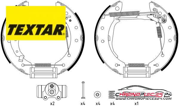 Achat de TEXTAR 84048000 Jeu de mâchoires de frein pas chères