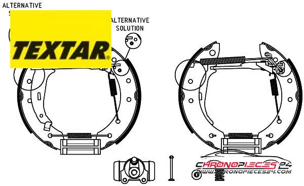 Achat de TEXTAR 84048002 Jeu de mâchoires de frein pas chères