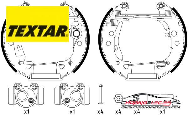 Achat de TEXTAR 84038002 Jeu de mâchoires de frein pas chères