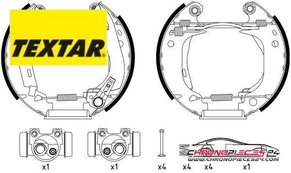 Achat de TEXTAR 84038204 Jeu de mâchoires de frein pas chères