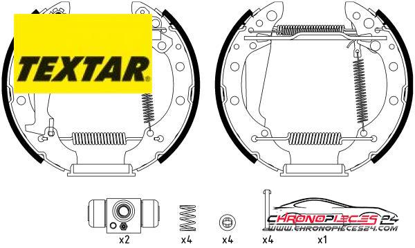 Achat de TEXTAR 84044703 Jeu de mâchoires de frein pas chères