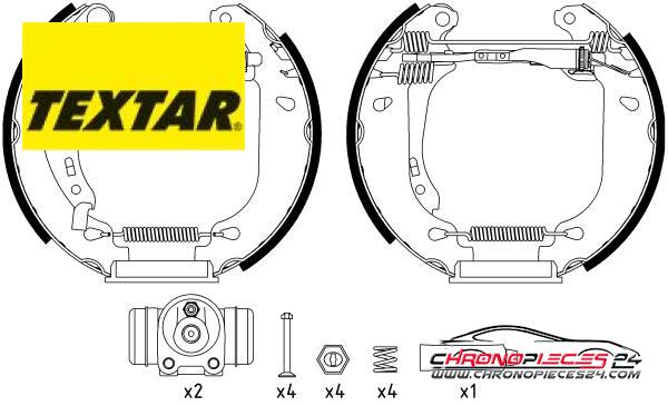 Achat de TEXTAR 84053800 Jeu de mâchoires de frein pas chères