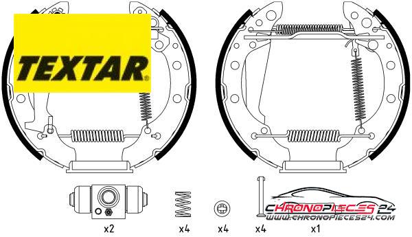 Achat de TEXTAR 84044706 Jeu de mâchoires de frein pas chères