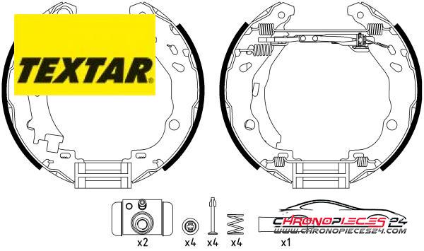 Achat de TEXTAR 84061602 Jeu de mâchoires de frein pas chères