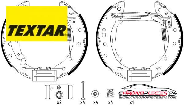 Achat de TEXTAR 84061801 Jeu de mâchoires de frein pas chères