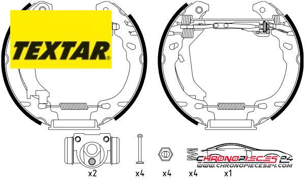 Achat de TEXTAR 84064600 Jeu de mâchoires de frein pas chères