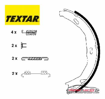 Achat de TEXTAR 91066900 Jeu de mâchoires de frein, frein de stationnement pas chères