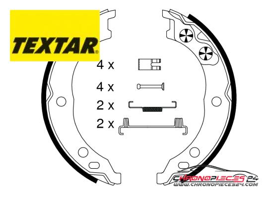 Achat de TEXTAR 91064800 Jeu de mâchoires de frein, frein de stationnement pas chères