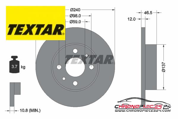 Achat de TEXTAR 92034500 Disque de frein pas chères