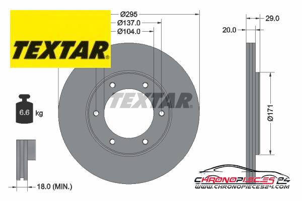 Achat de TEXTAR 92035600 Disque de frein pas chères