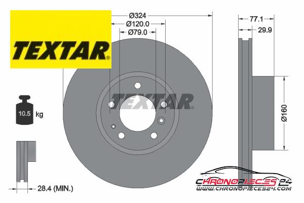 Achat de TEXTAR 92058300 Disque de frein pas chères