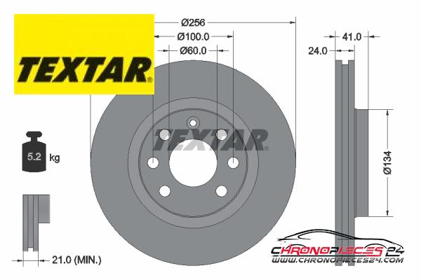 Achat de TEXTAR 92039203 Disque de frein pas chères